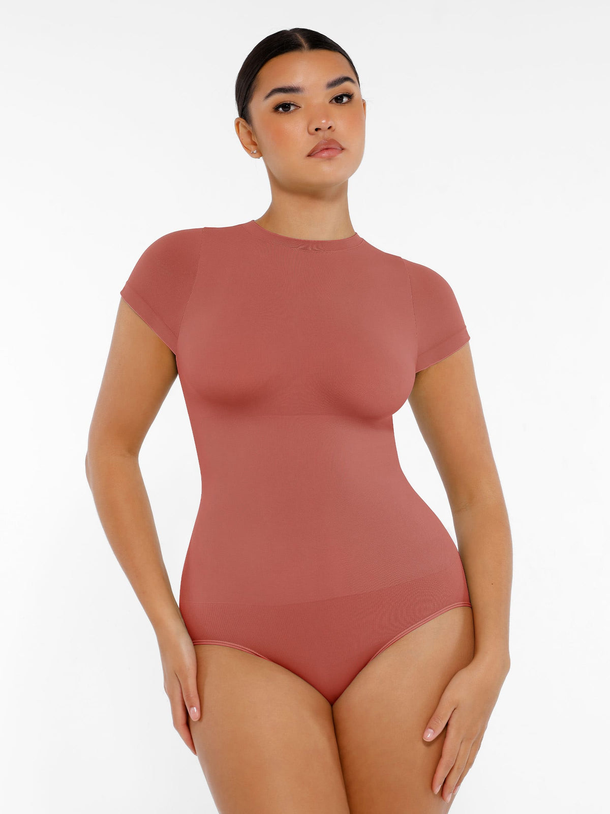 Formivelle Short Sleeve Seamless Ultra-Soft Crew Neck Bodysuit