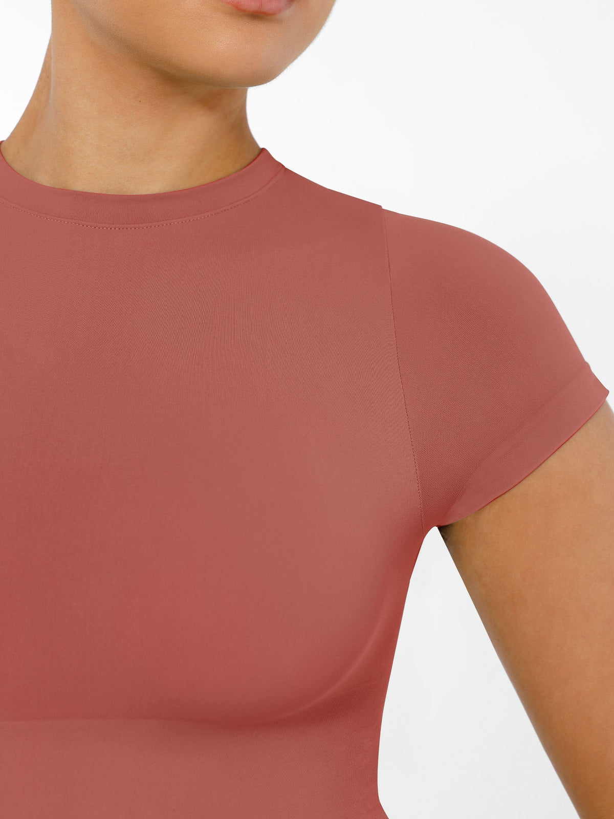 Formivelle Short Sleeve Seamless Ultra-Soft Crew Neck Bodysuit