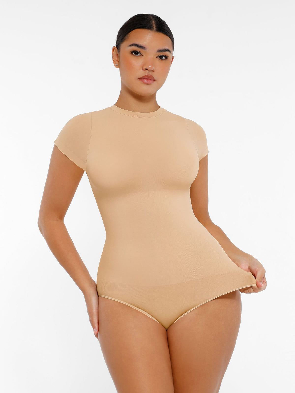 Formivelle Short Sleeve Seamless Ultra-Soft Crew Neck Bodysuit