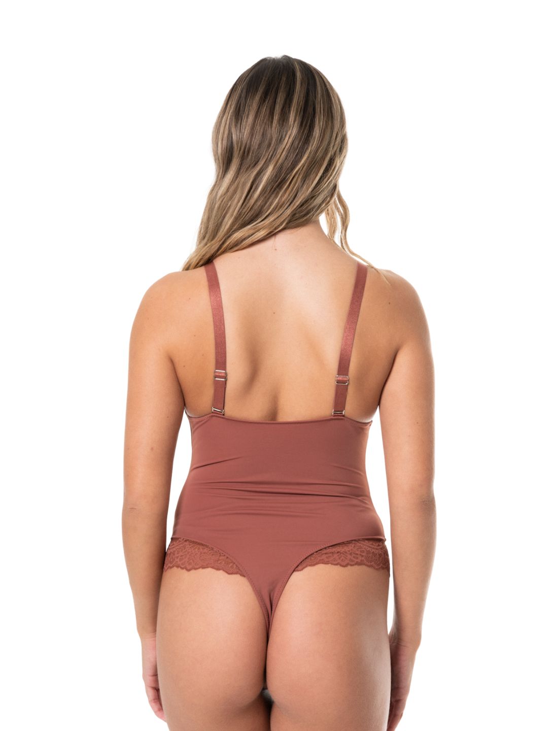 Formivelle V-Neck Half Laced Bodysuit