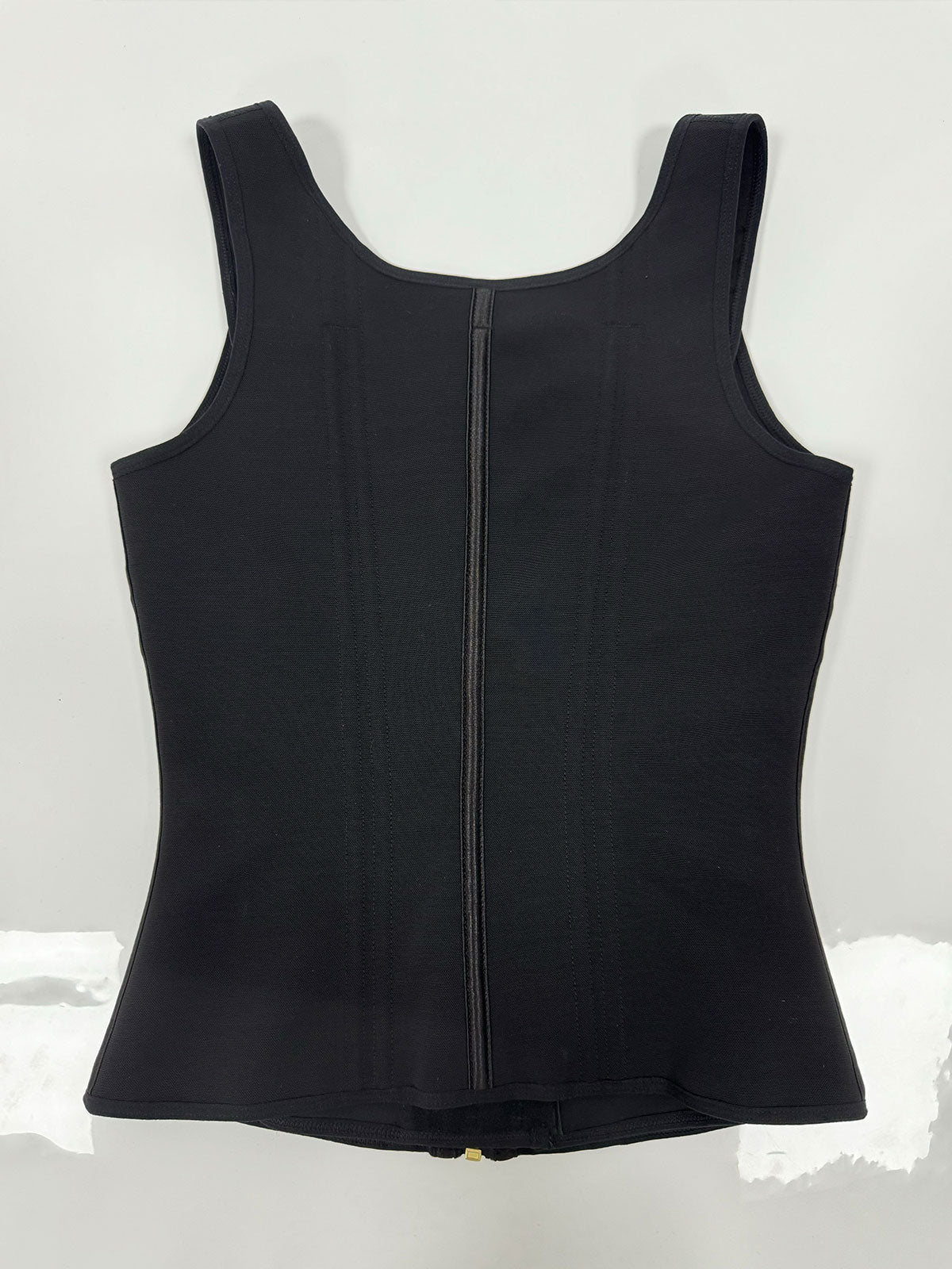 Formivelle Boned Latex Zipper Corset Tummy Control Body Shaper Vest With Bra