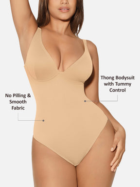 Formivelle V Neck Tummy Control Shaping Bodysuit