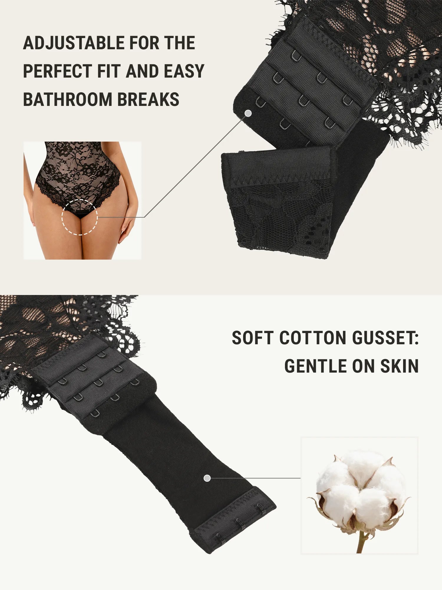 Formivelle Lace V Neck Full Bodysuit