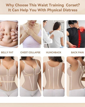 Formivelle Boned Latex Zipper Corset Tummy Control Body Shaper Vest With Bra