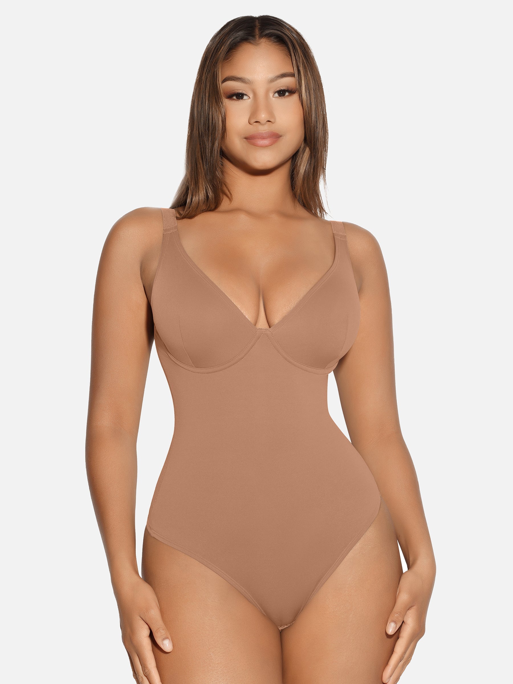 Formivelle V Neck Tummy Control Shaping Bodysuit
