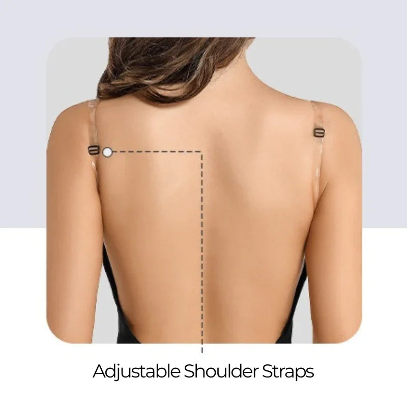 Backless body shaper with adjustable transparent shoulder straps from Formivelle