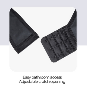 Formivelle black body shaper adjustable crotch hooks for easy bathroom access