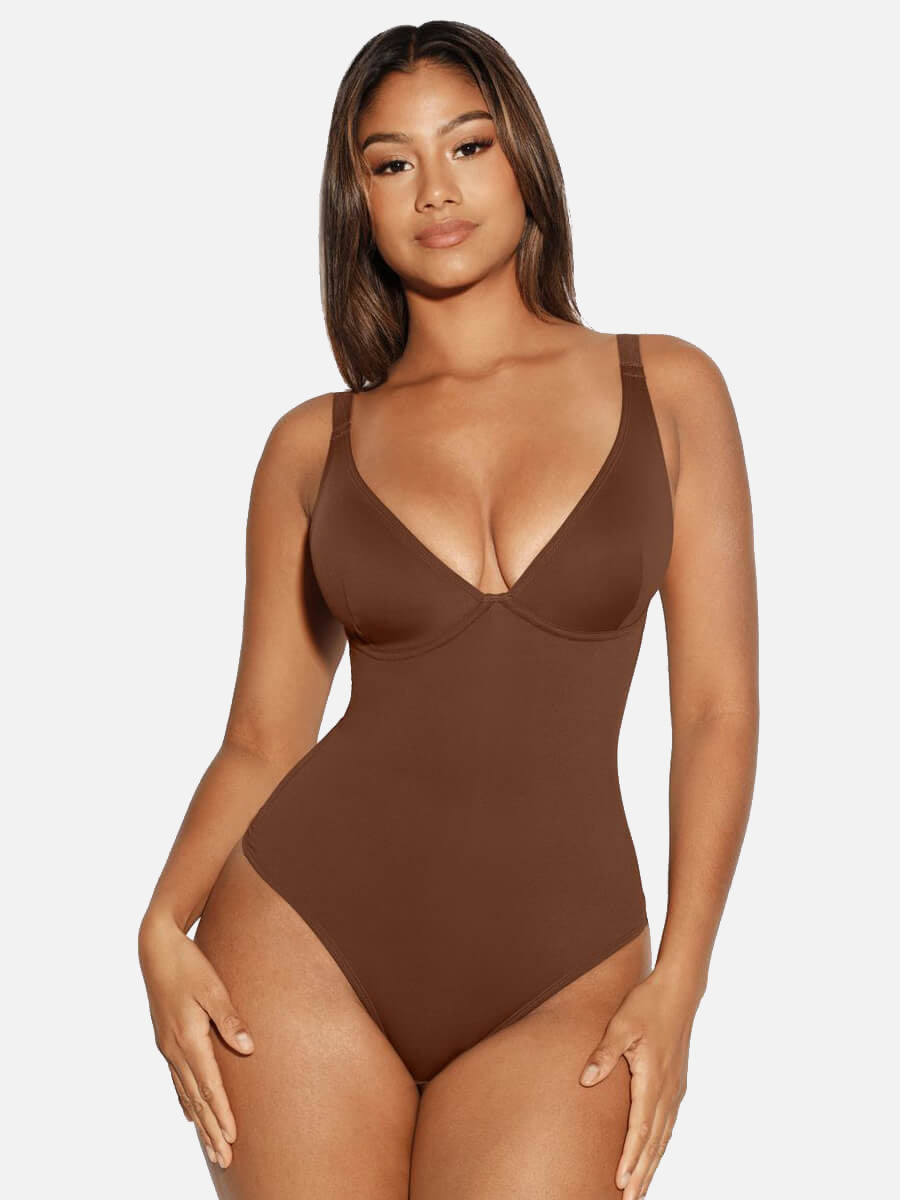 Formivelle V Neck Tummy Control Shaping Bodysuit