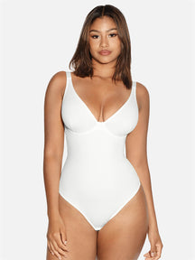 Formivelle V Neck Tummy Control Shaping Bodysuit