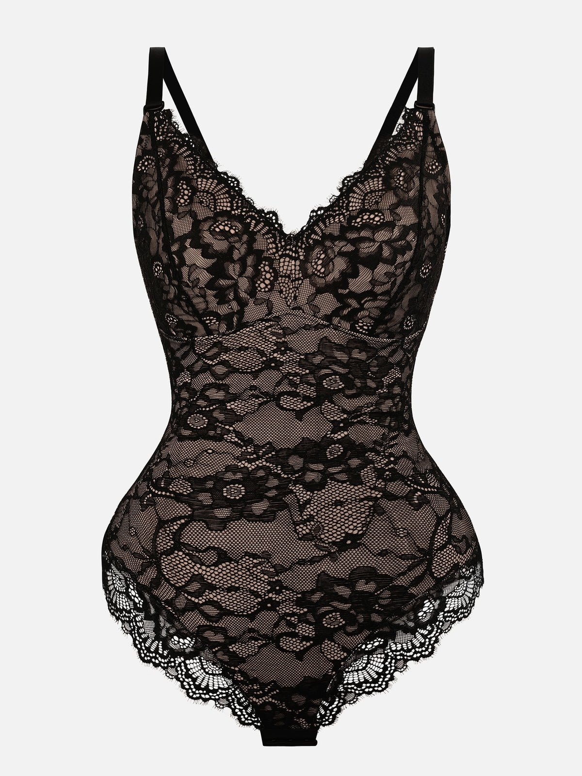 Formivelle Lace V Neck Full Bodysuit