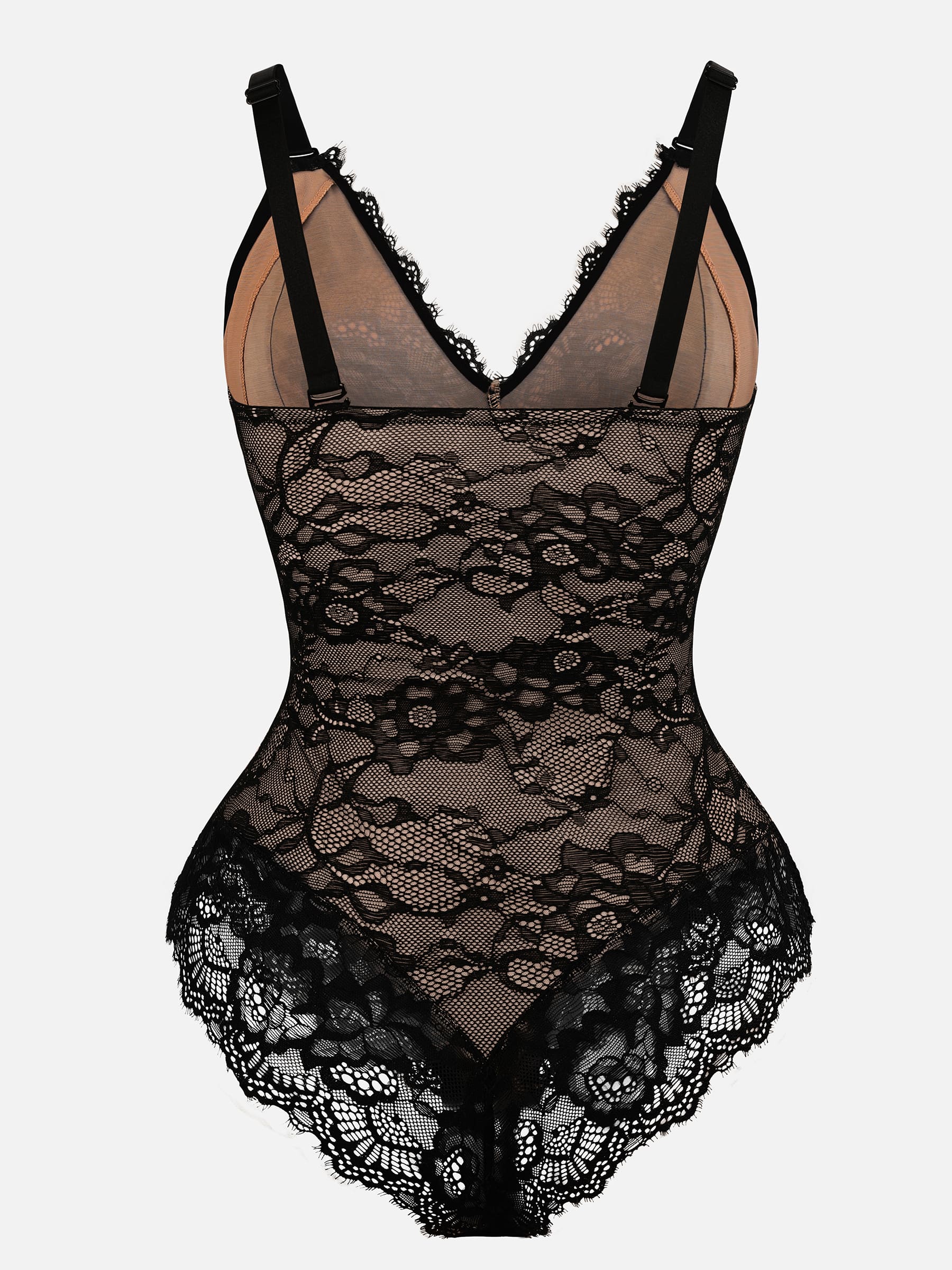 Formivelle Lace V Neck Full Bodysuit