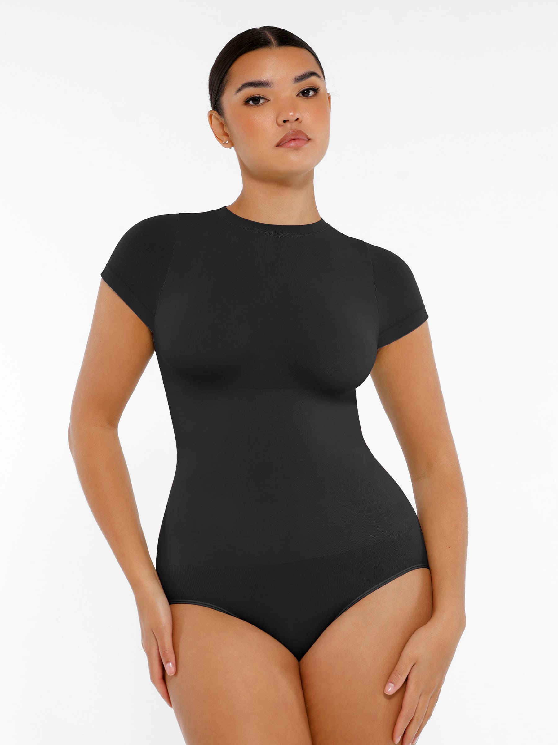 Formivelle Short Sleeve Seamless Ultra-Soft Crew Neck Bodysuit