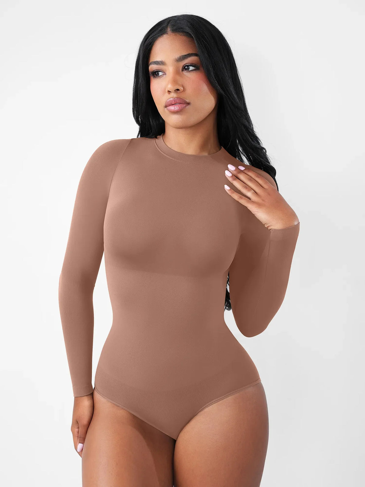 Formivelle Long Sleeves Seamless Ultra-Soft Crew Neck Bodysuit