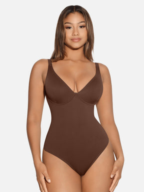 Formivelle V Neck Tummy Control Shaping Bodysuit