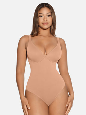 Formivelle V Neck Tummy Control Shaping Bodysuit