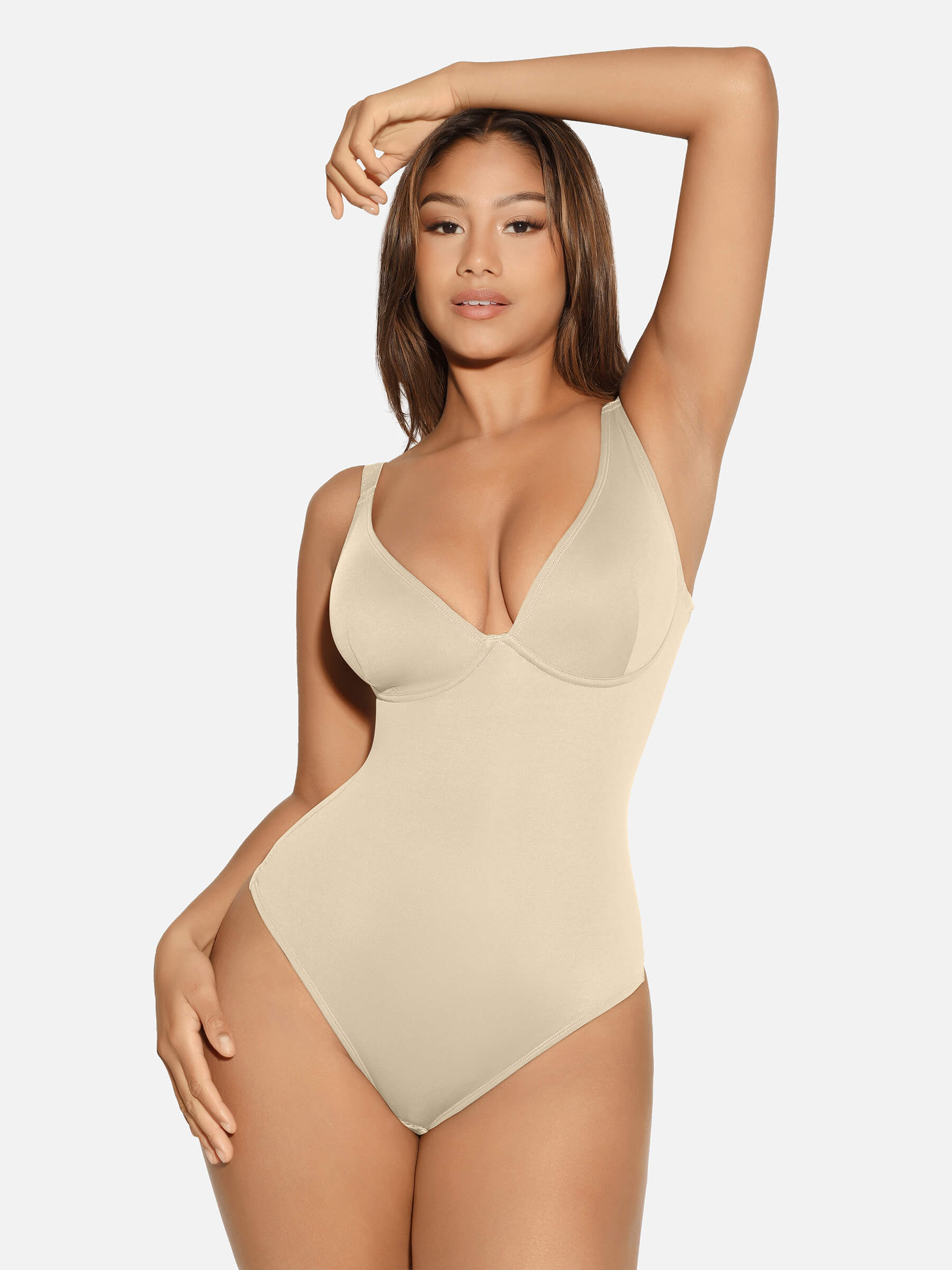 Formivelle V Neck Tummy Control Shaping Bodysuit