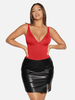 Formivelle V Neck Tummy Control Shaping Bodysuit