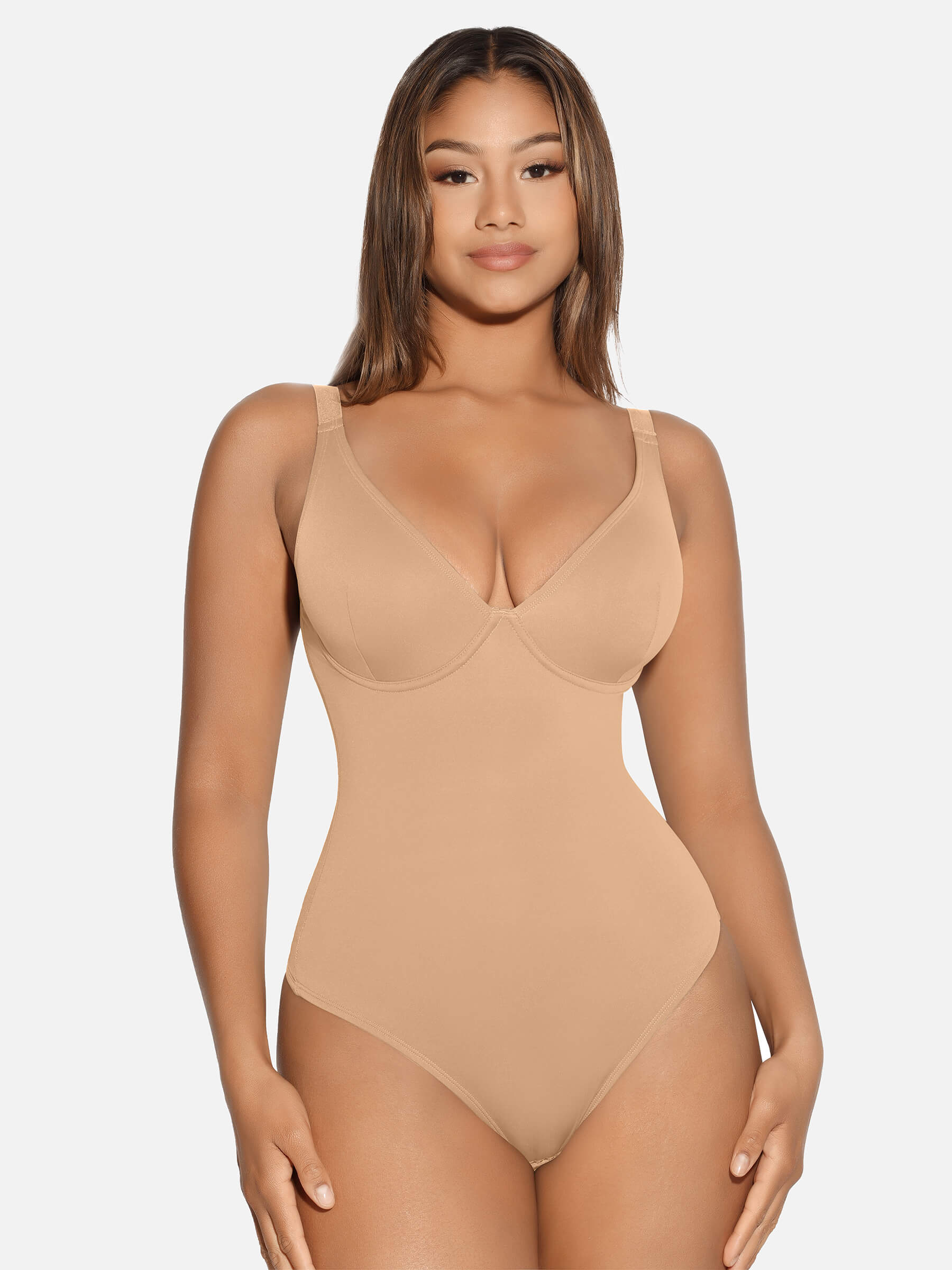 Formivelle V Neck Tummy Control Shaping Bodysuit