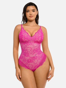 Formivelle Lace V Neck Full Bodysuit