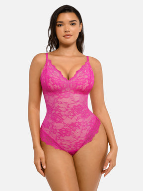 Formivelle Lace V Neck Full Bodysuit