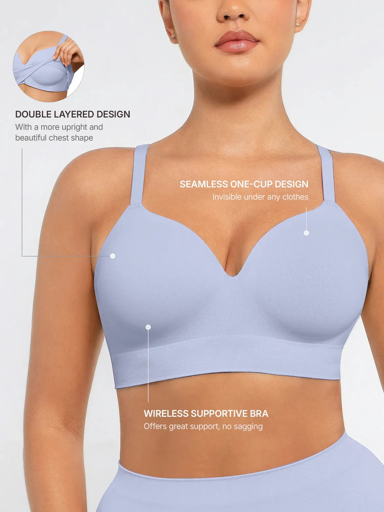 Formivelle Wireless Push-Up Seamless Comfort Full Coverage Bra