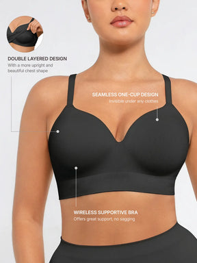 Formivelle Wireless Push-Up Seamless Comfort Full Coverage Bra