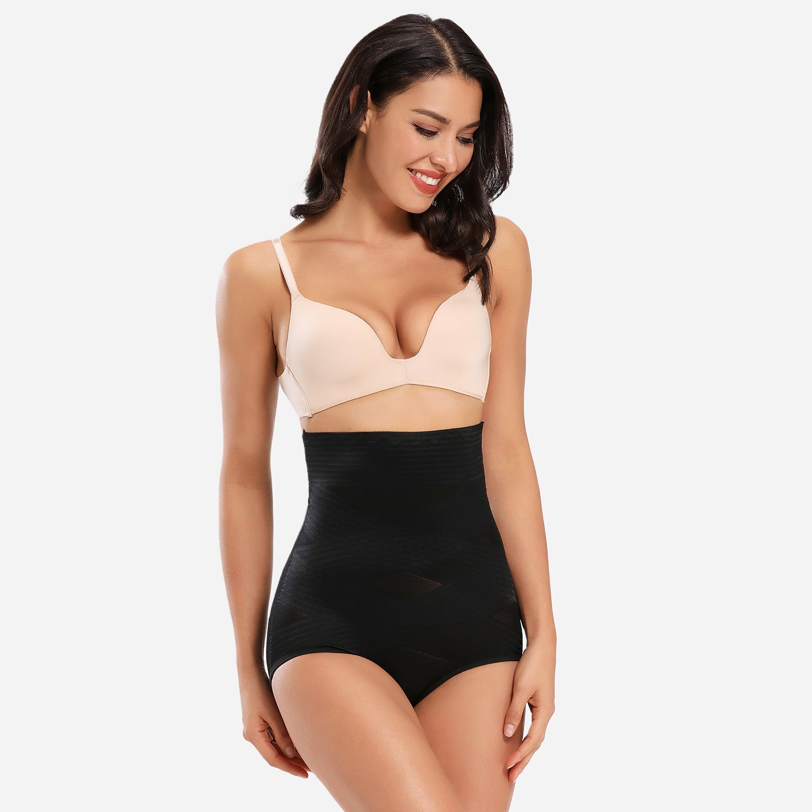Formivelle High Waisted Tummy Control Shapewear Briefs Black