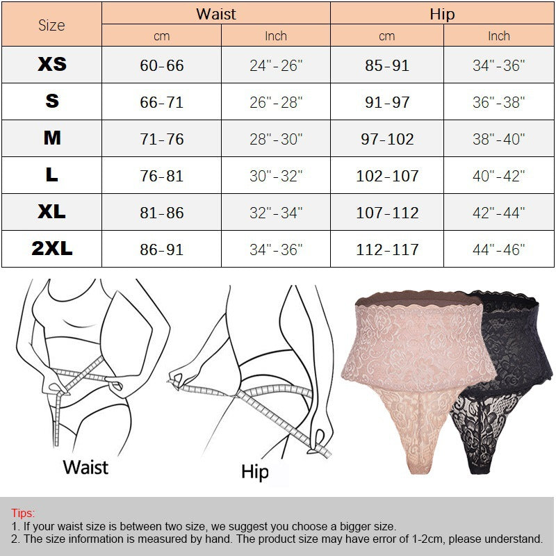 Formivelle High Waist Shapewear Lace Thong Knicks