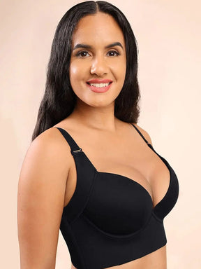 Formivelle Adjustable Deep Cut Wireless Push Up Shaper Bra