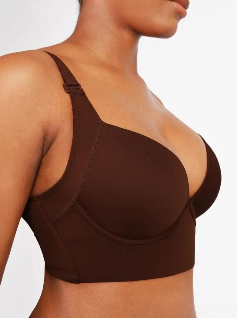 Formivelle Adjustable Deep Cut Wireless Push Up Shaper Bra