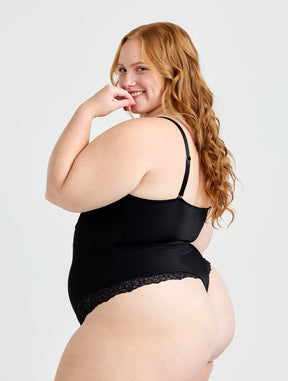 Formivelle V-Neck Half Laced Bodysuit