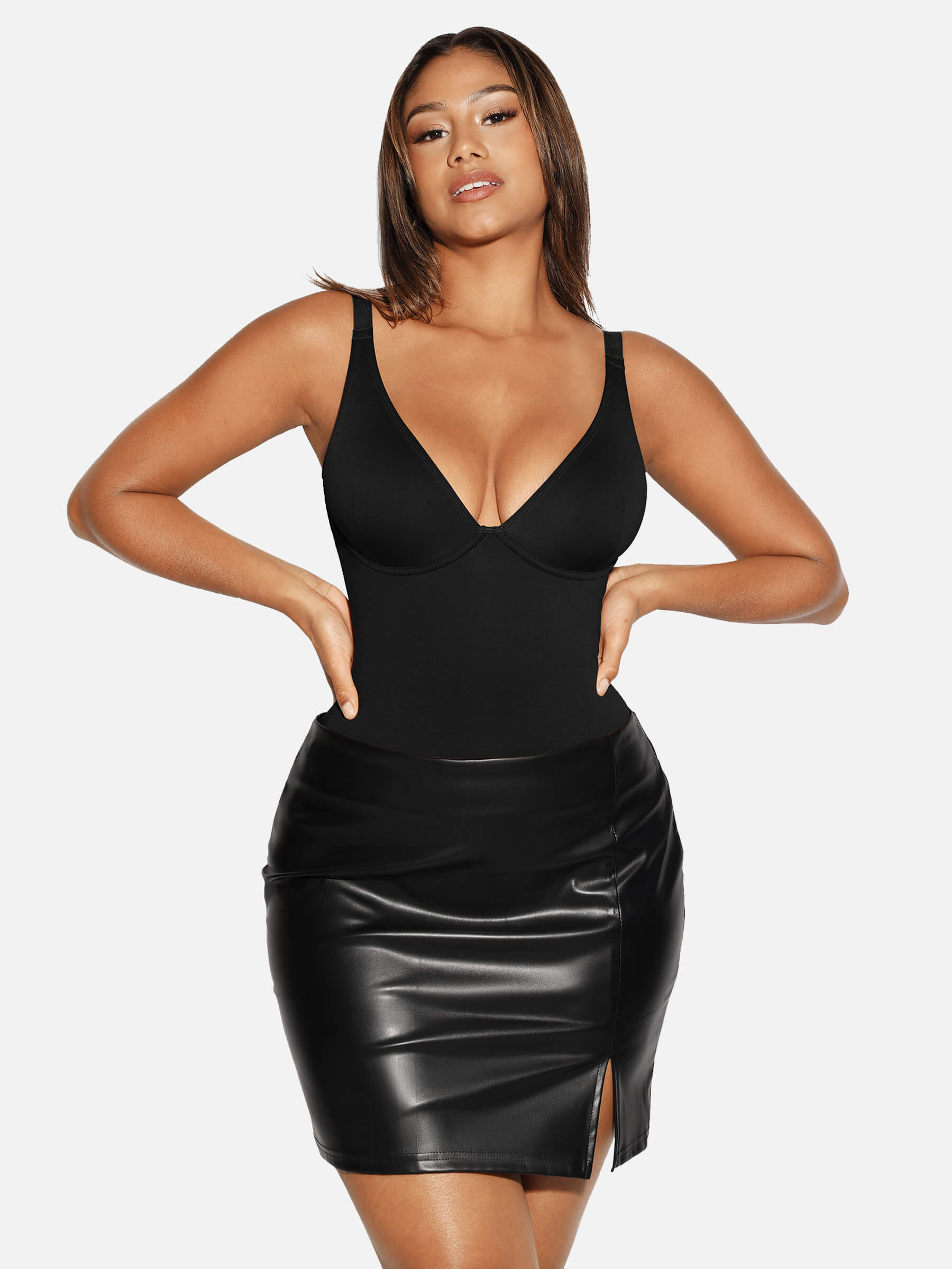 Formivelle V Neck Tummy Control Shaping Bodysuit