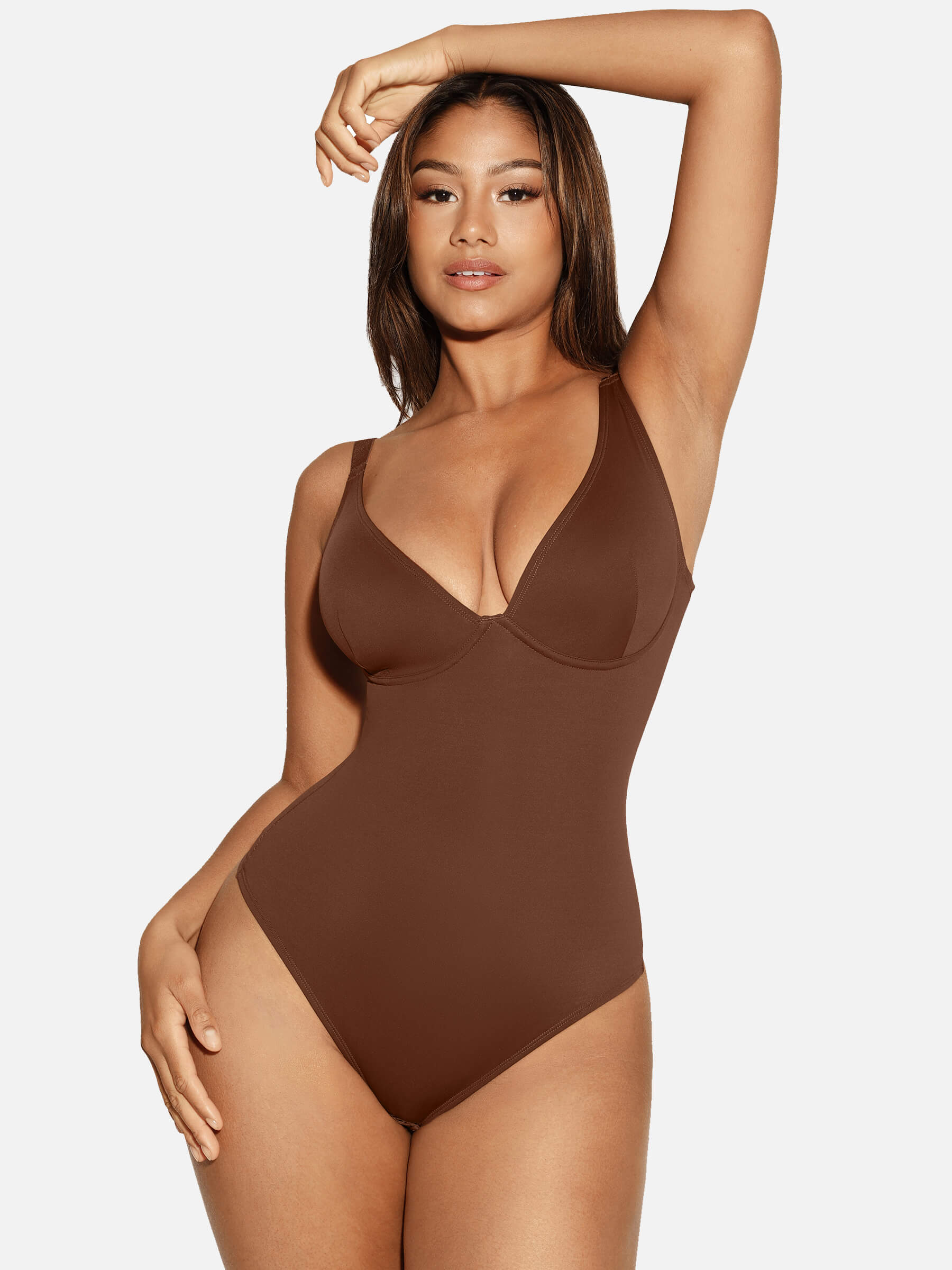 Formivelle V Neck Tummy Control Shaping Bodysuit