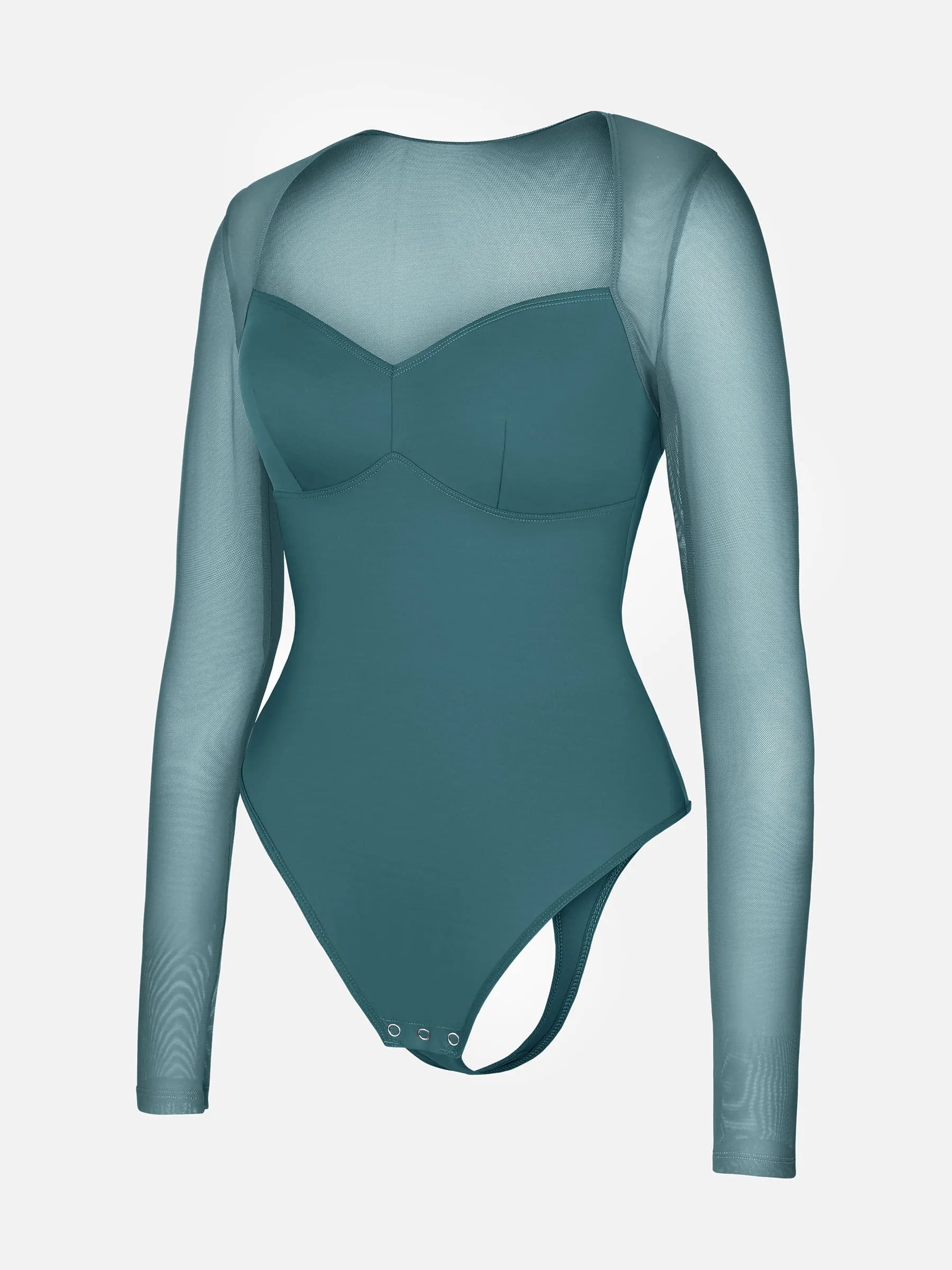 Formivelle Mesh Panel V-Neck Bodysuit