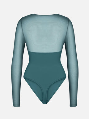 Formivelle Mesh Panel V-Neck Bodysuit