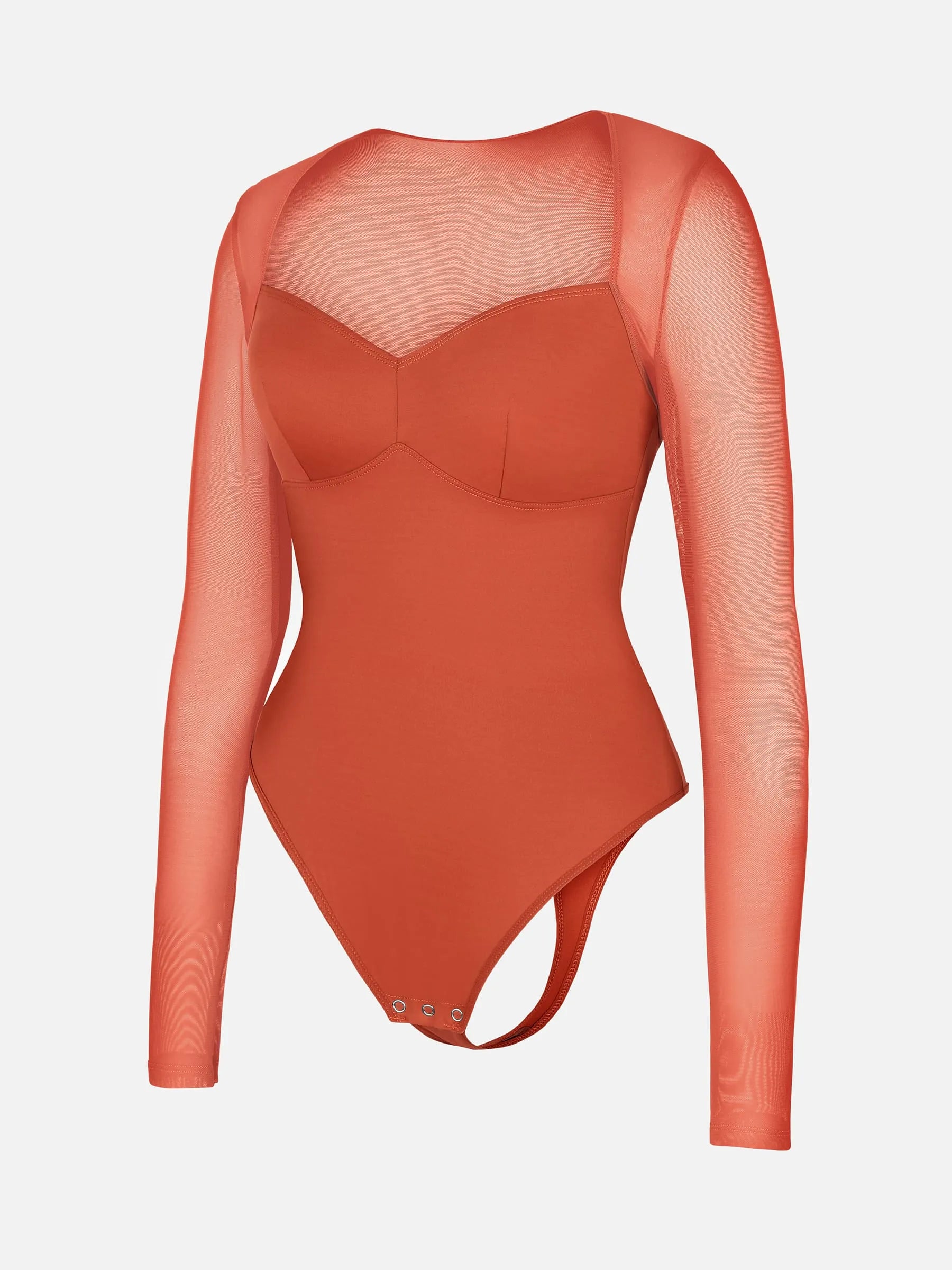 Formivelle Mesh Panel V-Neck Bodysuit