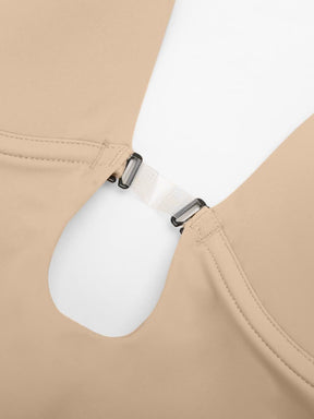 Formivelle Plunge Low-Back Mid-Thigh Shapewear With Removable Butt And Hips Pads