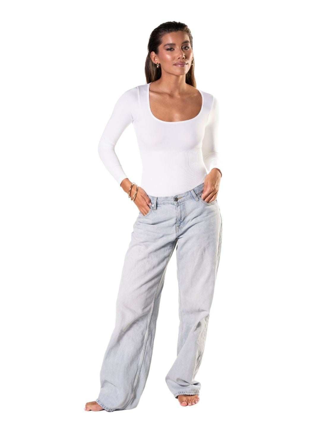 Formivelle Long Sleeve Thong Bodysuit