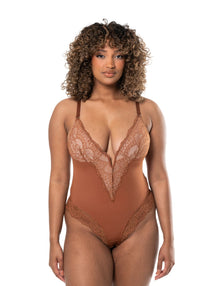 Formivelle V-Neck Half Laced Bodysuit