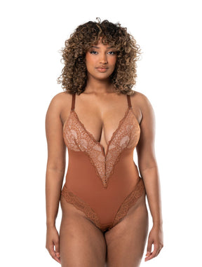 Formivelle V-Neck Half Laced Bodysuit