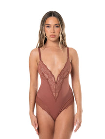 Formivelle V-Neck Half Laced Bodysuit