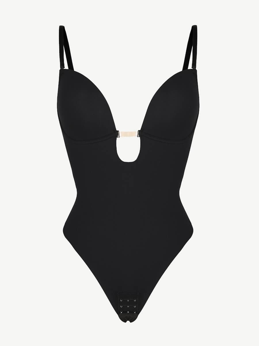 Formivelle One-piece Front Low-cut Beauty Back Wedding Thong Bodysuit